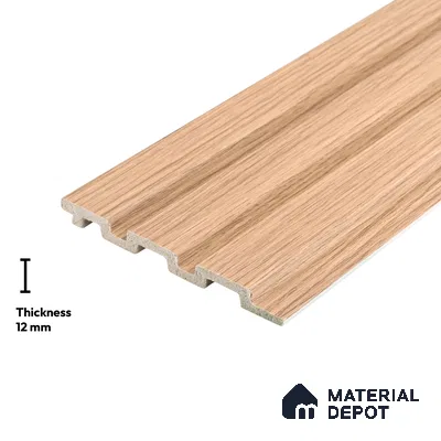 Wooden Look PN 00800 9.5 ft x 4.9 inch Charcoal Panel - 12 mm | Suitable for Feature Wall, TV Unit & Living Room | Width is Subjected to 5% Variation