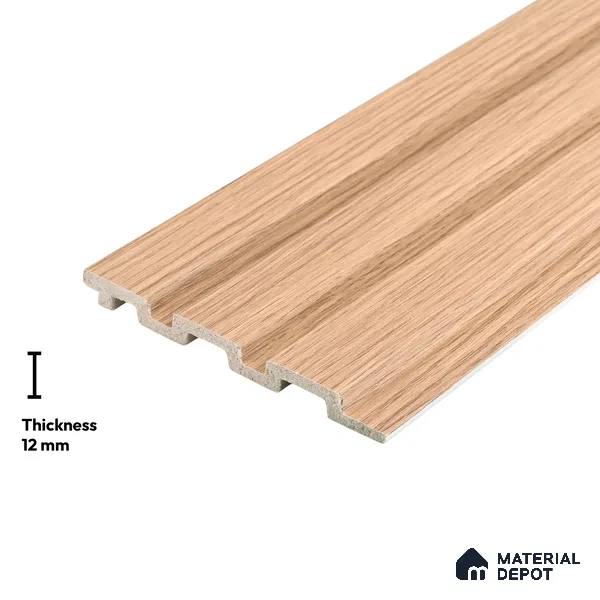 Wooden Look PN 00800 9.5 ft x 4.9 inch Charcoal Panel - 12 mm | Suitable for Feature Wall, TV Unit & Living Room | Width is Subjected to 5% Variation