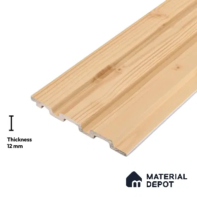 Wooden Look PN 00801 9.5 ft x 4.9 inch Charcoal Panel - 12 mm | Suitable for Feature Wall, TV Unit & Living Room | Width is Subjected to 5% Variation