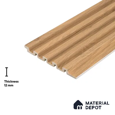 Wooden Look PN 00808 9.5 ft x 4.9 inch Charcoal Panel - 12 mm | Suitable for Feature Wall, TV Unit & Living Room | Width is Subjected to 5% Variation