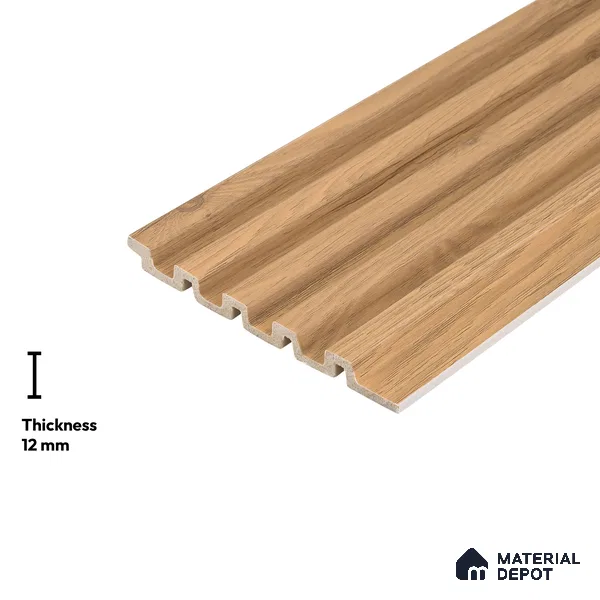 Wooden Look PN 00808 9.5 ft x 4.9 inch Charcoal Panel - 12 mm | Suitable for Feature Wall, TV Unit & Living Room | Width is Subjected to 5% Variation