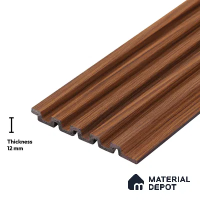 Wooden Look PN 00809 9.5 ft x 4.9 inch Charcoal Panel - 12 mm | Suitable for Feature Wall, TV Unit & Living Room | Width is Subjected to 5% Variation