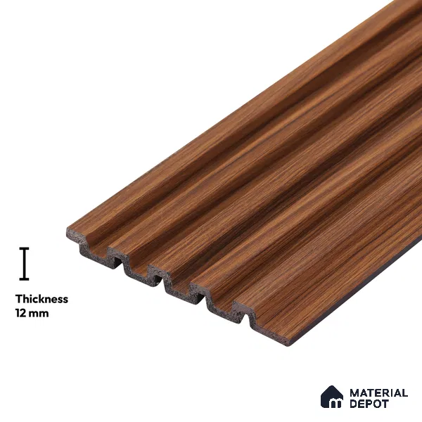 Wooden Look PN 00809 9.5 ft x 4.9 inch Charcoal Panel - 12 mm | Suitable for Feature Wall, TV Unit & Living Room | Width is Subjected to 5% Variation
