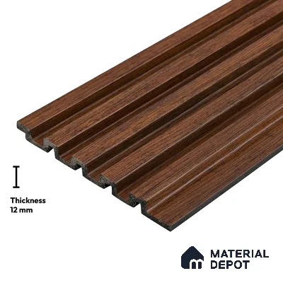 Wooden Look PN 00830 9.5 ft x 4.7 inch Charcoal Panel - 12 mm | Suitable for Feature Wall, TV Unit & Living Room | Width is Subjected to 5% Variation