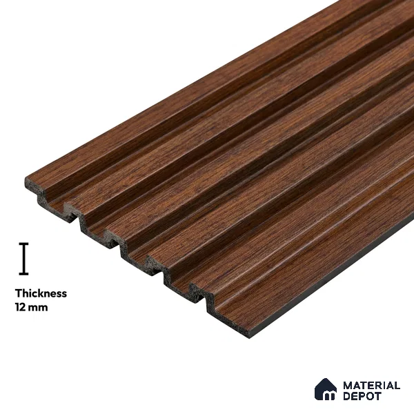 Wooden Look PN 00830 9.5 ft x 4.7 inch Charcoal Panel - 12 mm | Suitable for Feature Wall, TV Unit & Living Room | Width is Subjected to 5% Variation