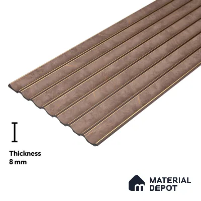 Brown Marble Look PN 02331 9.5 ft x 8 inch Charcoal Panel - 8 mm | Suitable for Feature Wall, TV Unit & Living Room | Width is Subjected to 5% Variation
