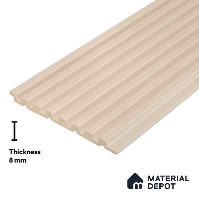 Cream Plain Colour Look PN 02562 9 ft x 4.9 inch Charcoal Panel - 8 mm | Suitable for Feature Wall, TV Unit & Living Room | Width is Subjected to 5% Variation