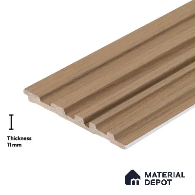 Wooden Look PN 02814 9 ft x 4.9 inch Charcoal Panel - 11 mm | Suitable for Feature Wall, TV Unit & Living Room | Width is Subjected to 5% Variation
