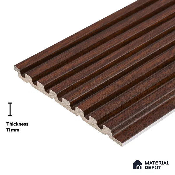 Wooden Look PN 02817 9 ft x 4.9 inch Charcoal Panel - 11 mm | Suitable for Feature Wall, TV Unit & Living Room | Width is Subjected to 5% Variation