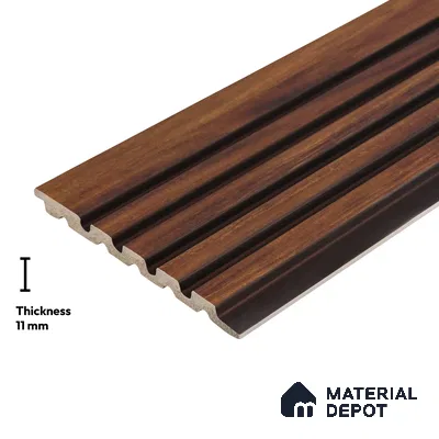 Wooden Look PN 02821 9 ft x 4.9 inch Charcoal Panel - 11 mm | Suitable for Feature Wall, TV Unit & Living Room | Width is Subjected to 5% Variation