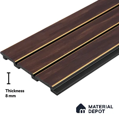 Brown Marble Look PN 03017 8 ft x 4.9 inch Charcoal Panel - 8 mm | Suitable for Feature Wall, TV Unit & Living Room | Width is Subjected to 5% Variation