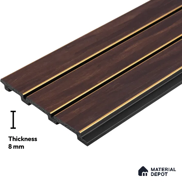 Brown Marble Look PN 03017 8 ft x 4.9 inch Charcoal Panel - 8 mm | Suitable for Feature Wall, TV Unit & Living Room | Width is Subjected to 5% Variation