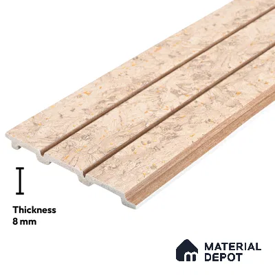 Cream Fabric Look PN 03019 8 ft x 4.9 inch Charcoal Panel - 8 mm | Suitable for Feature Wall, TV Unit & Living Room | Width is Subjected to 5% Variation