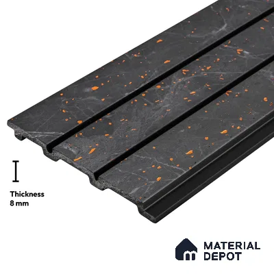 Grey Marble Look PN 03020 8 ft x 4.9 inch Charcoal Panel - 8 mm | Suitable for Feature Wall, TV Unit & Living Room | Width is Subjected to 5% Variation