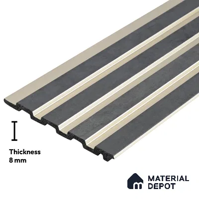 Wooden Look PN 03248 B 8 ft x 4.9 inch Charcoal Panel - 8 mm | Suitable for Feature Wall, TV Unit & Living Room | Width is Subjected to 5% Variation