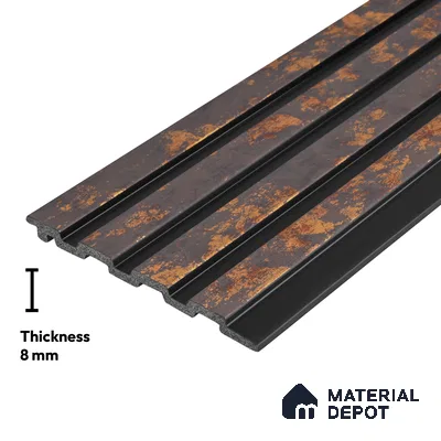 Brown Rustic Look PN 03250 B 8 ft x 4.9 inch Charcoal Panel - 8 mm | Suitable for Feature Wall, TV Unit & Living Room | Width is Subjected to 5% Variation