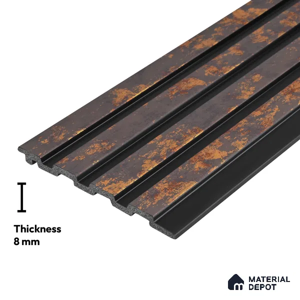 Brown Rustic Look PN 03250 B 8 ft x 4.9 inch Charcoal Panel - 8 mm | Suitable for Feature Wall, TV Unit & Living Room | Width is Subjected to 5% Variation