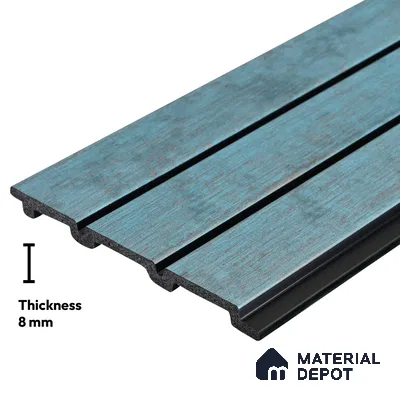 Blue Rustic Look PN 03299 8 ft x 4.9 inch Charcoal Panel - 8 mm | Suitable for Feature Wall, TV Unit & Living Room | Width is Subjected to 5% Variation
