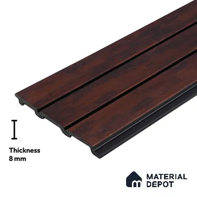 Brown Rustic Look PN 03300 8 ft x 4.9 inch Charcoal Panel - 8 mm | Suitable for Feature Wall, TV Unit & Living Room | Width is Subjected to 5% Variation
