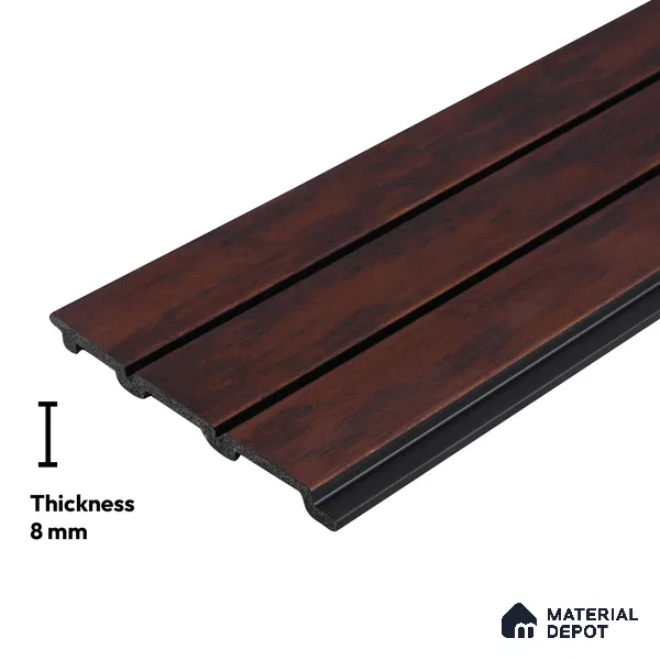 Brown Rustic Look PN 03300 8 ft x 4.9 inch Charcoal Panel - 8 mm | Suitable for Feature Wall, TV Unit & Living Room | Width is Subjected to 5% Variation