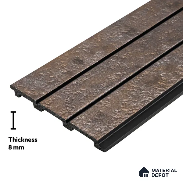 Grey Cement Look PN 03301 8 ft x 4.9 inch Charcoal Panel - 8 mm | Suitable for Feature Wall, TV Unit & Living Room | Width is Subjected to 5% Variation