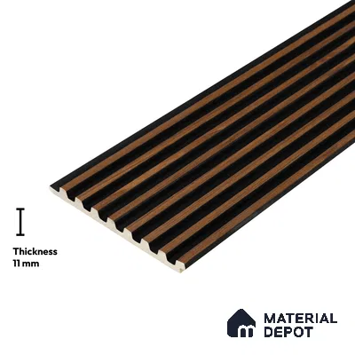 Wooden Look PN 03531 9.5 ft x 4.8 inch Charcoal Panel - 11 mm | Suitable for Feature Wall, TV Unit & Living Room | Width is Subjected to 5% Variation