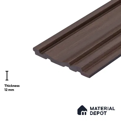 Wooden Look PN 03554 9.5 ft x 4.7 inch Charcoal Panel - 12 mm | Suitable for Feature Wall, TV Unit & Living Room | Width is Subjected to 5% Variation