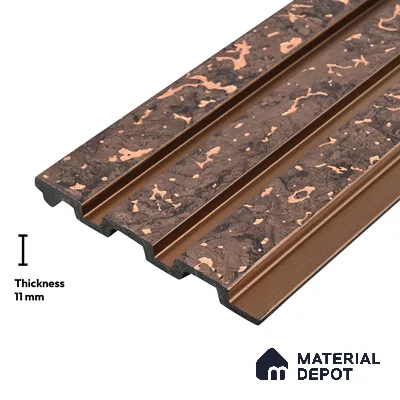 Brown Marble Look PN 03557 9.5 ft x 4.8 inch Charcoal Panel - 11 mm | Suitable for Feature Wall, TV Unit & Living Room | Width is Subjected to 5% Variation