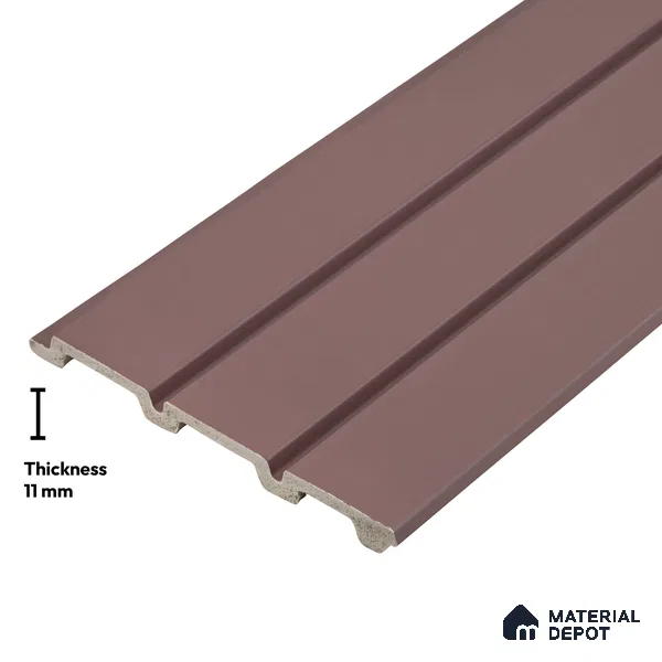 Pink Plain Colour Look PN 03563 9.5 ft x 4.8 inch Charcoal Panel - 11 mm | Suitable for Feature Wall, TV Unit & Living Room | Width is Subjected to 5% Variation