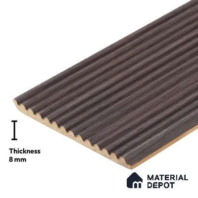 Wooden Look PN 03569 9.5 ft x 4.4 inch Charcoal Panel - 8 mm | Suitable for Feature Wall, TV Unit & Living Room | Width is Subjected to 5% Variation