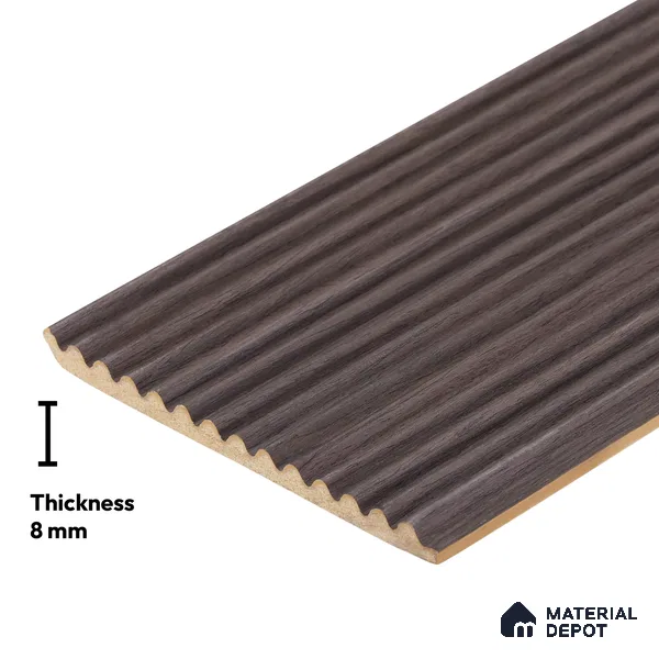 Wooden Look PN 03569 9.5 ft x 4.4 inch Charcoal Panel - 8 mm | Suitable for Feature Wall, TV Unit & Living Room | Width is Subjected to 5% Variation
