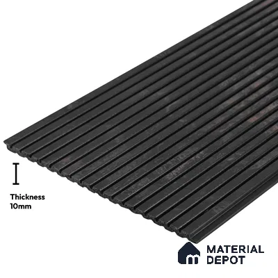 Wooden Look PN 03851 9.5 ft x 6 inch Charcoal Panel - 10 mm | Suitable for Feature Wall, TV Unit & Living Room | Width is Subjected to 5% Variation