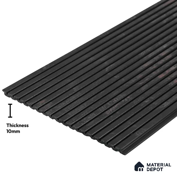Wooden Look PN 03851 9.5 ft x 6 inch Charcoal Panel - 10 mm | Suitable for Feature Wall, TV Unit & Living Room | Width is Subjected to 5% Variation