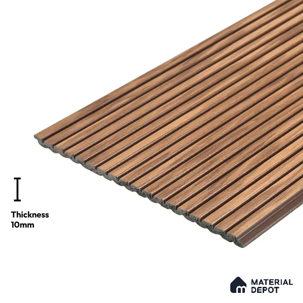 Wooden Look PN 03856 9.5 ft x 6 inch Charcoal Panel - 10 mm | Suitable for Feature Wall, TV Unit & Living Room | Width is Subjected to 5% Variation