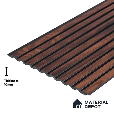 Wooden Look PN 03871 9.5 ft x 6 inch Charcoal Panel - 10 mm | Suitable for Feature Wall, TV Unit & Living Room | Width is Subjected to 5% Variation