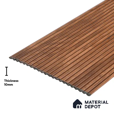 Wooden Look PN 03889 9.5 ft x 6 inch Charcoal Panel - 10 mm | Suitable for Feature Wall, TV Unit & Living Room | Width is Subjected to 5% Variation