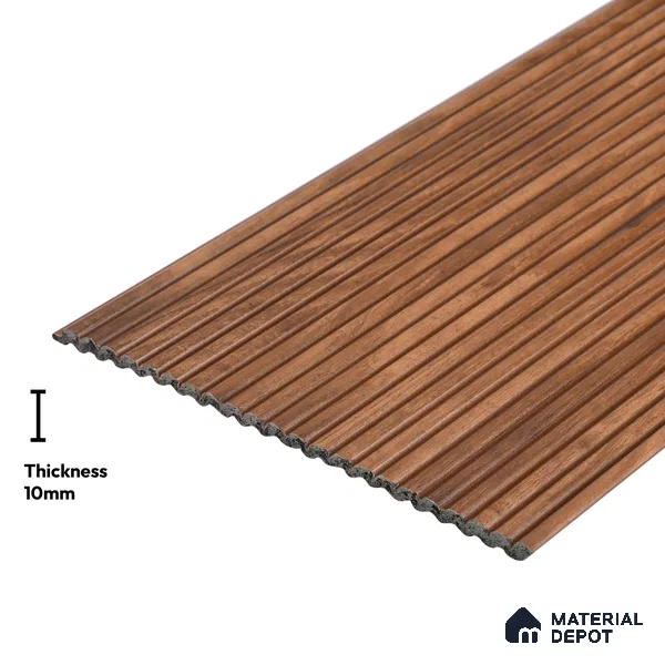 Wooden Look PN 03889 9.5 ft x 6 inch Charcoal Panel - 10 mm | Suitable for Feature Wall, TV Unit & Living Room | Width is Subjected to 5% Variation