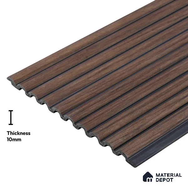 Wooden Look PN 03893 9.5 ft x 6 inch Charcoal Panel - 10 mm | Suitable for Feature Wall, TV Unit & Living Room | Width is Subjected to 5% Variation