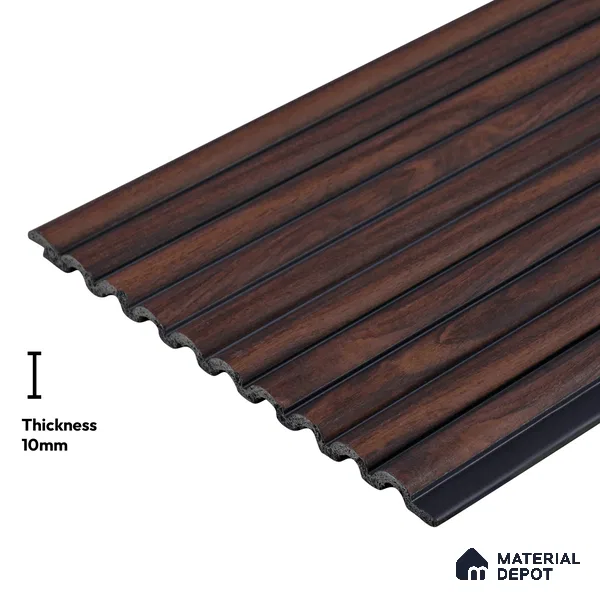 Wooden Look PN 03894 9.5 ft x 6 inch Charcoal Panel - 10 mm | Suitable for Feature Wall, TV Unit & Living Room | Width is Subjected to 5% Variation