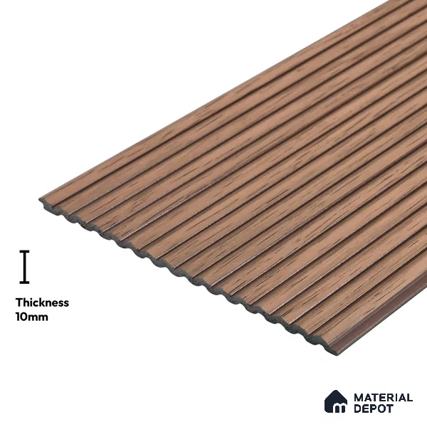 Wooden Look PN 03910 9.5 ft x 6 inch Charcoal Panel - 10 mm | Suitable for Feature Wall, TV Unit & Living Room | Width is Subjected to 5% Variation