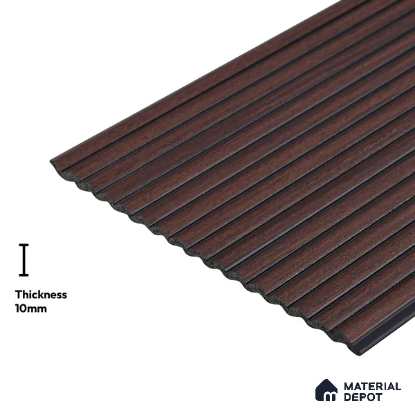 Wooden Look PN 03912 9.5 ft x 6 inch Charcoal Panel - 10 mm | Suitable for Feature Wall, TV Unit & Living Room | Width is Subjected to 5% Variation