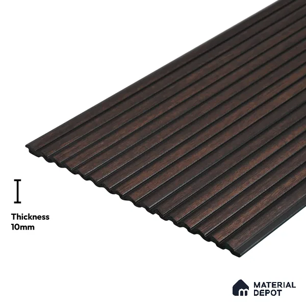 Wooden Look PN 03913 9.5 ft x 6 inch Charcoal Panel - 10 mm | Suitable for Feature Wall, TV Unit & Living Room | Width is Subjected to 5% Variation