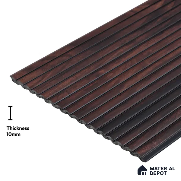 Wooden Look PN 03914 9.5 ft x 6 inch Charcoal Panel - 10 mm | Suitable for Feature Wall, TV Unit & Living Room | Width is Subjected to 5% Variation