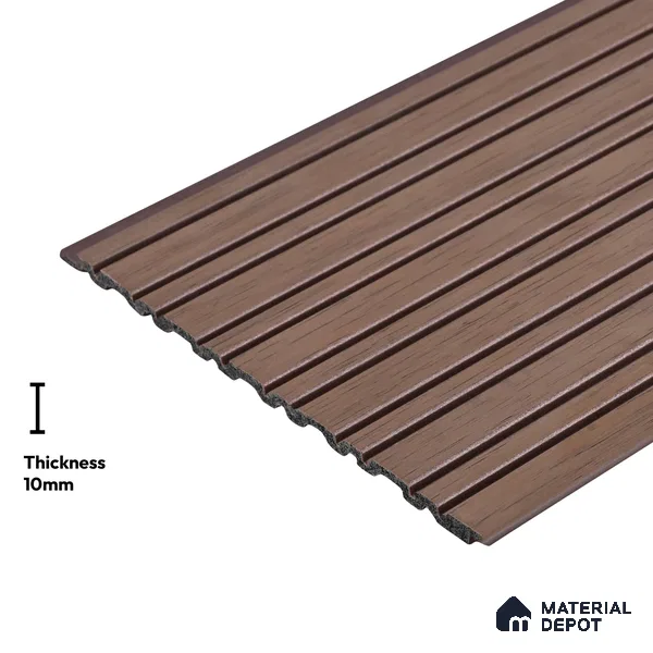 Wooden Look PN 03917 9.5 ft x 6 inch Charcoal Panel - 10 mm | Suitable for Feature Wall, TV Unit & Living Room | Width is Subjected to 5% Variation