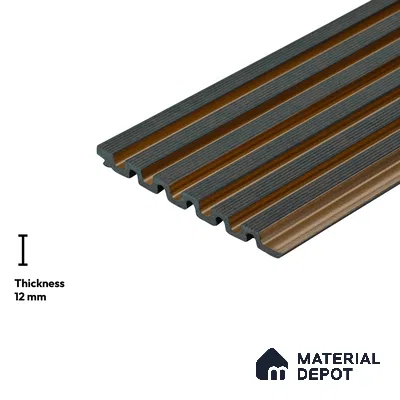 Grey Metallic Look PN 04067 B 9.5 ft x 4.9 inch Charcoal Panel - 12 mm | Suitable for Feature Wall, TV Unit & Living Room | Width is Subjected to 5% Variation