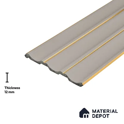 Grey Metallic Look PN 04068 9.5 ft x 4.9 inch Charcoal Panel - 12 mm | Suitable for Feature Wall, TV Unit & Living Room | Width is Subjected to 5% Variation