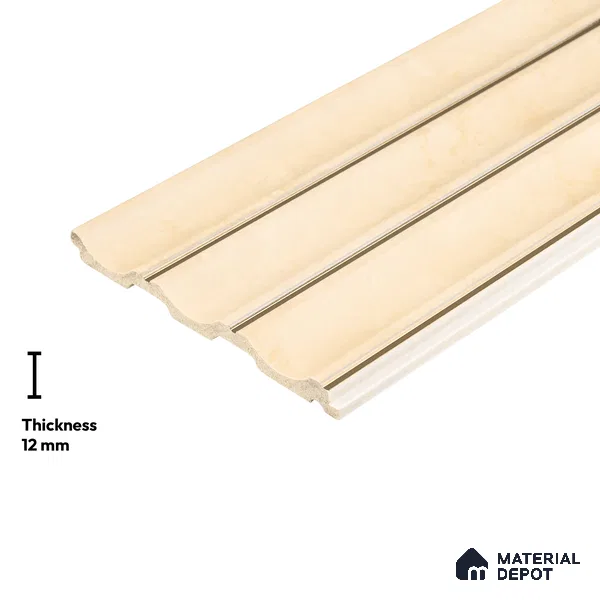 Ivory Marble Look PN 04070 B 9.5 ft x 4.9 inch Charcoal Panel - 12 mm | Suitable for Feature Wall, TV Unit & Living Room | Width is Subjected to 5% Variation