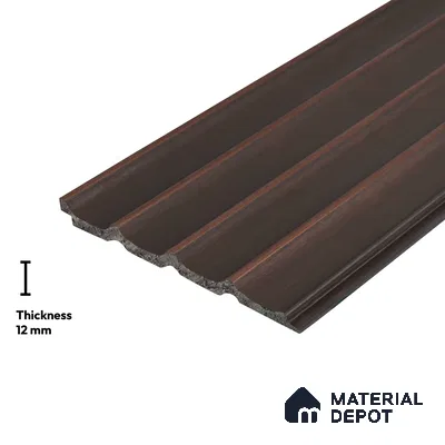 Wooden Look PN 04073 9.5 ft x 4.9 inch Charcoal Panel - 12 mm | Suitable for Feature Wall, TV Unit & Living Room | Width is Subjected to 5% Variation