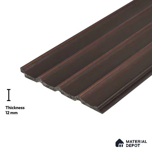 Wooden Look PN 04073 9.5 ft x 4.9 inch Charcoal Panel - 12 mm | Suitable for Feature Wall, TV Unit & Living Room | Width is Subjected to 5% Variation