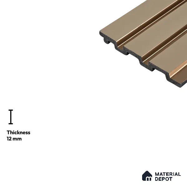 White Plain Colour Look PN 04077 9.5 ft x 4.9 inch Charcoal Panel - 12 mm | Suitable for Feature Wall, TV Unit & Living Room | Width is Subjected to 5% Variation